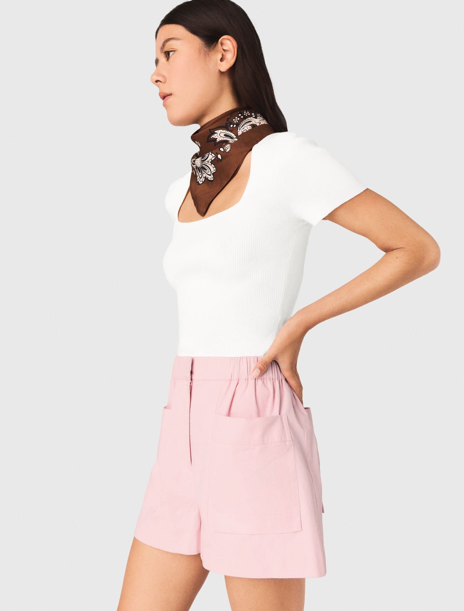 Rippstrickpulli, eckiger Ausschnitt