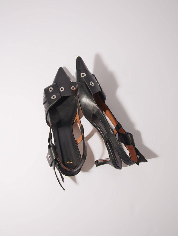 Spitze Pumps mit Schleifendetail