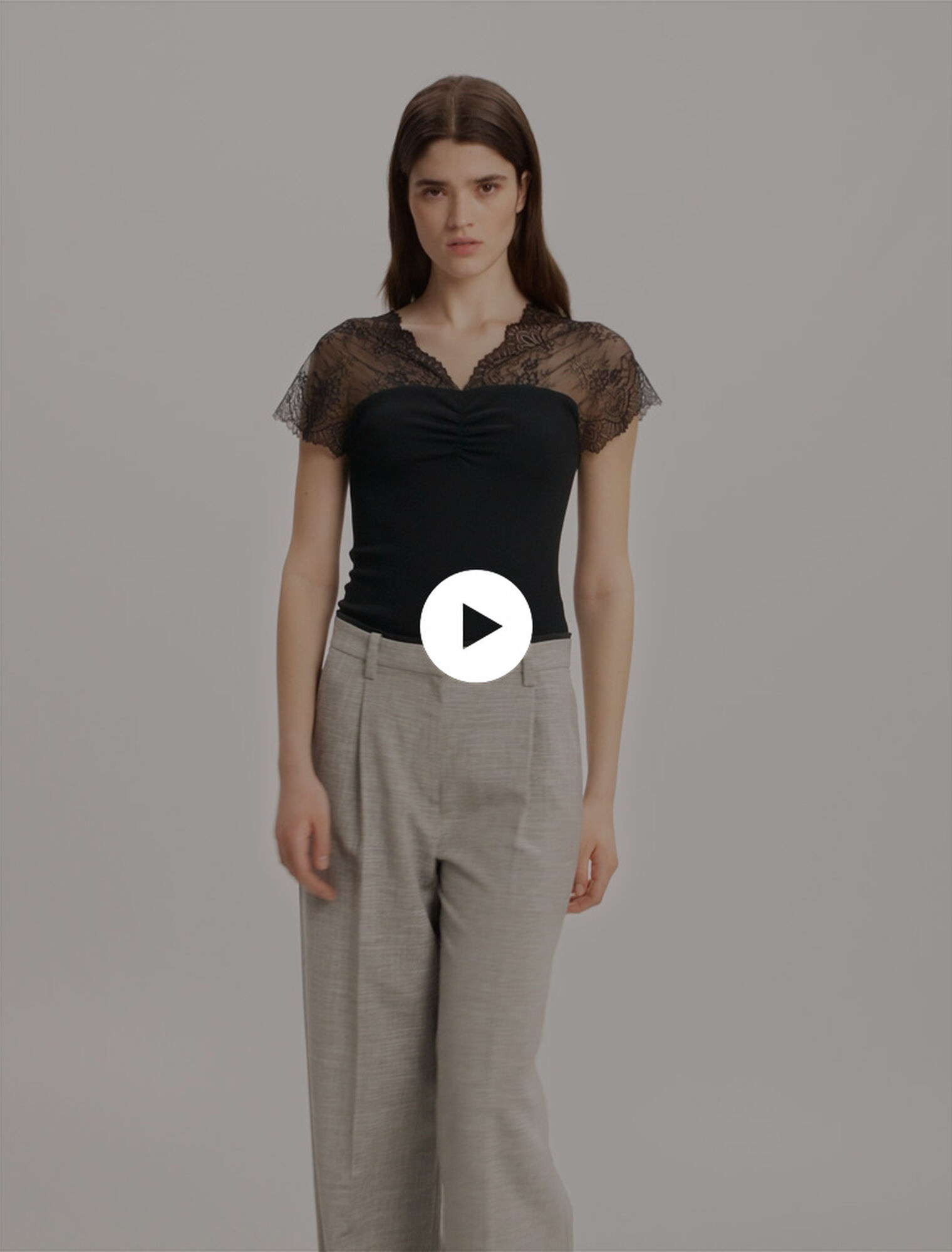 Spitzen Top aus Jersey