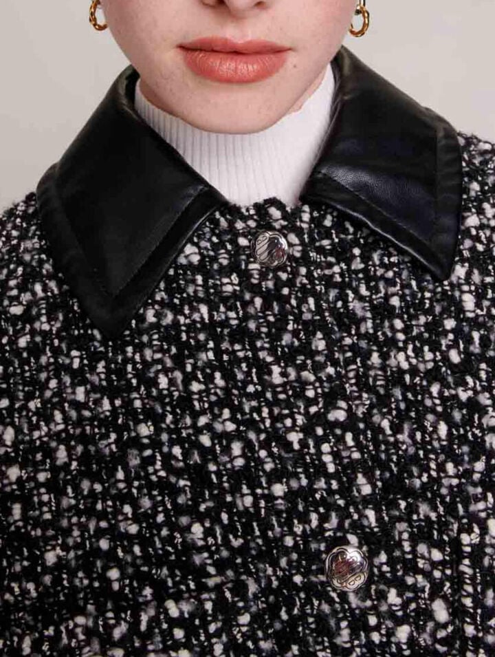 Kurzer Tweed-Mantel