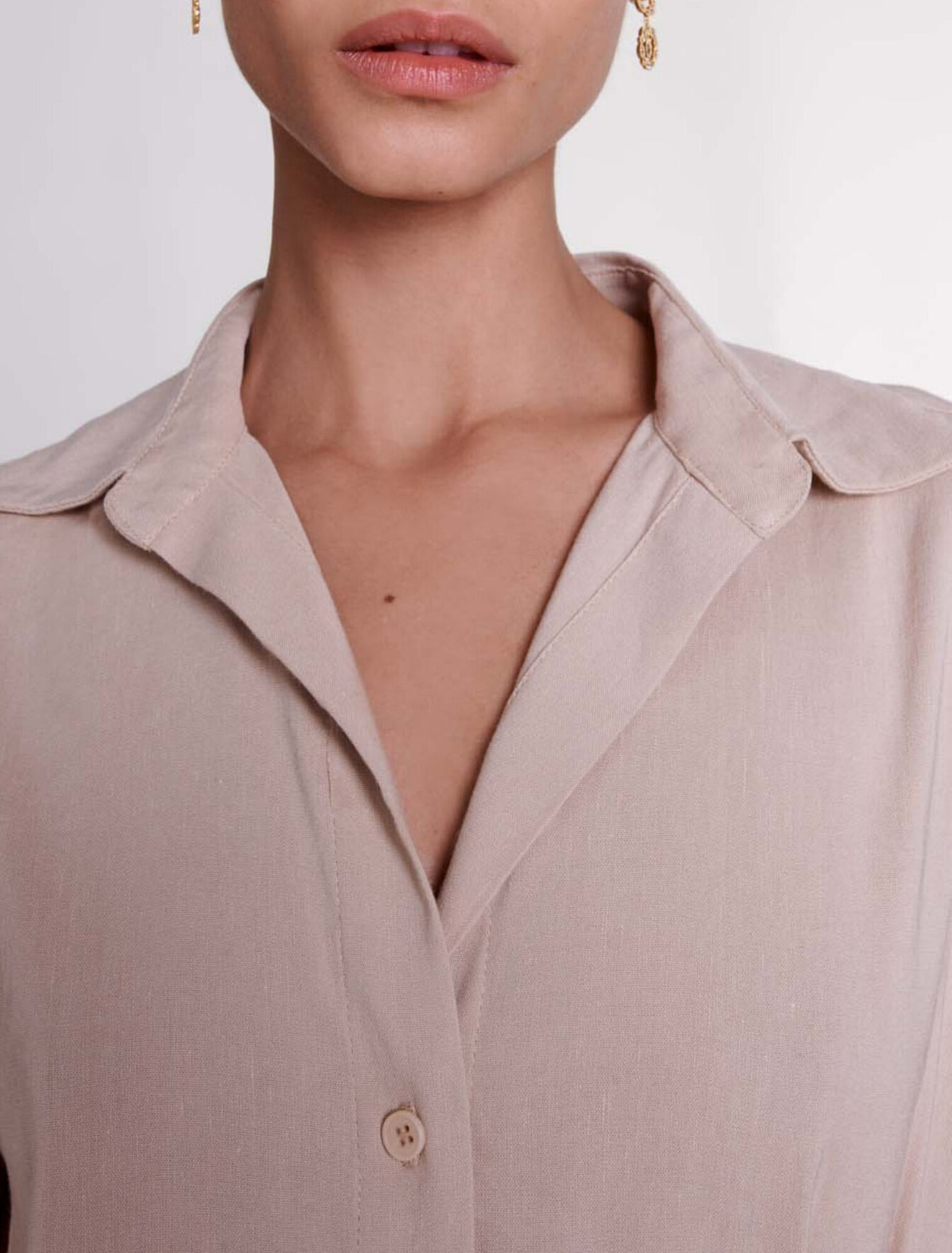 Midi-Kleid aus Leinen