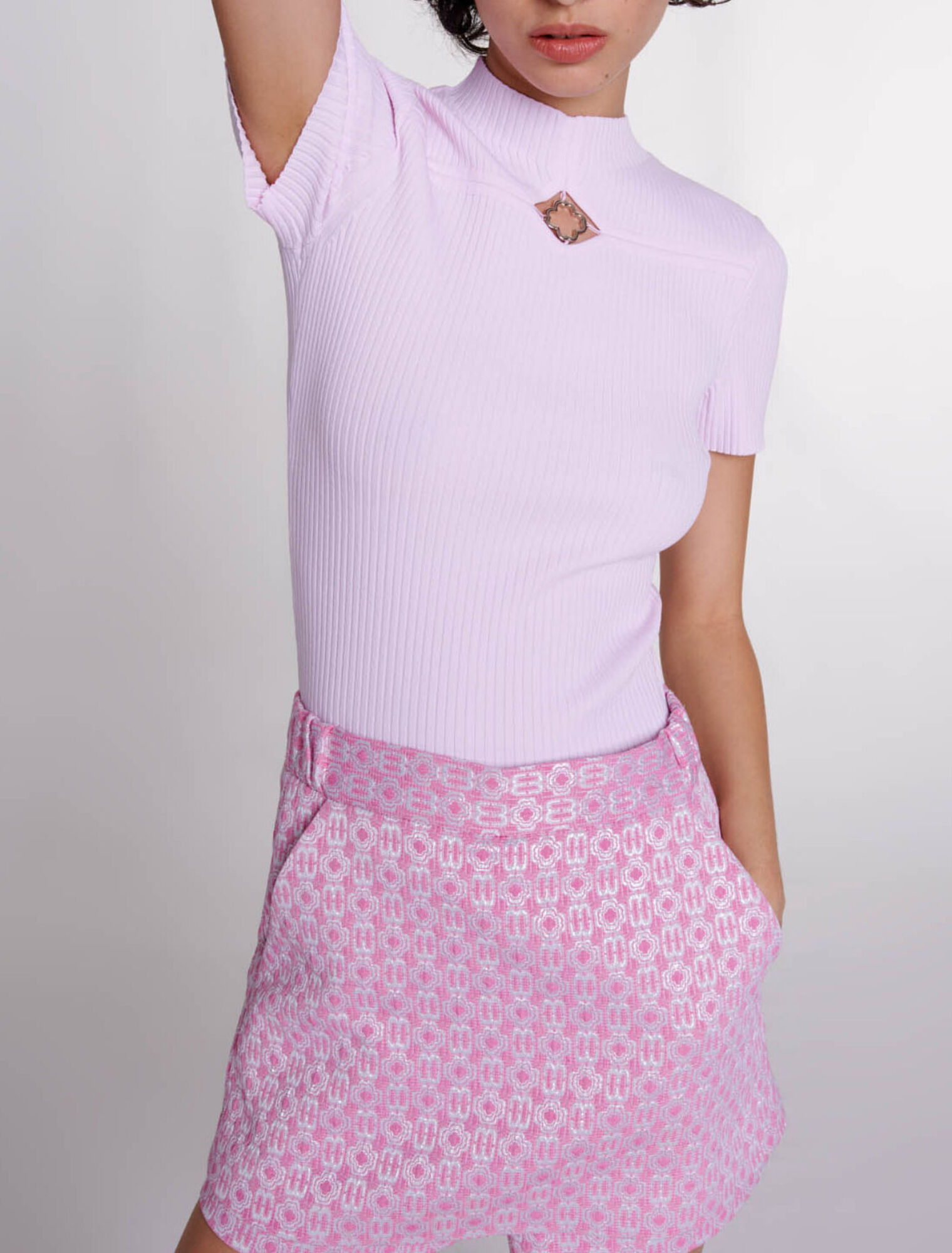 Durchbrochenes Strick-Top