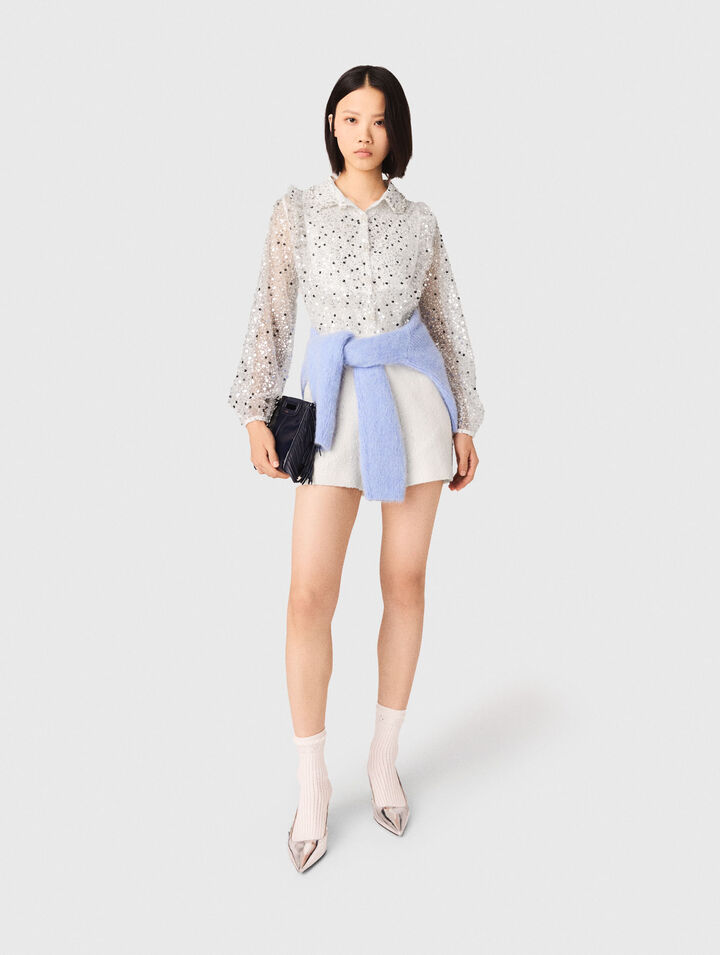 Kurzoverall aus Tweed