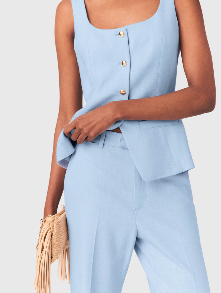 Anzughose mit Falten