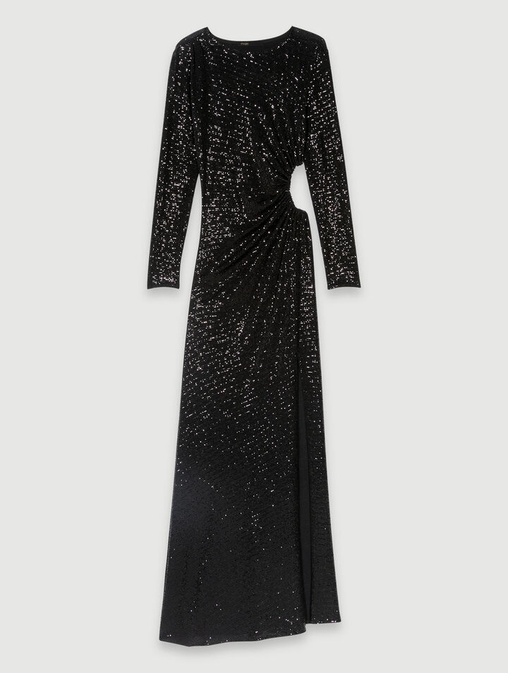 Langes Kleid mit Pailletten