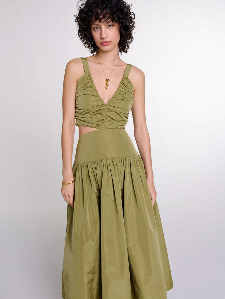Taftkleid mit Cut-outs