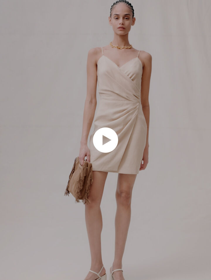 Kurzes drapiertes Kleid