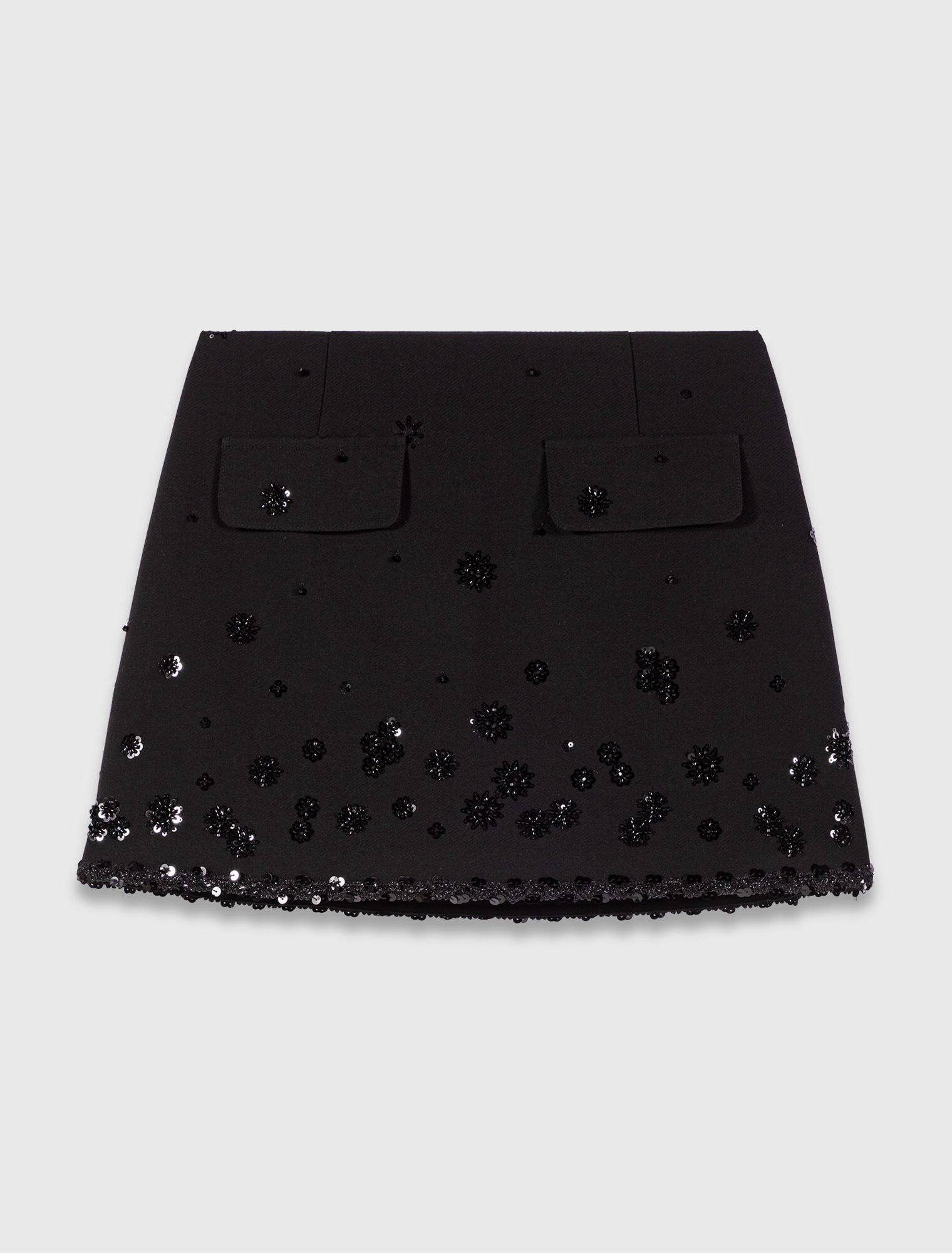Bestickte Trompe-l'Œil-Shorts