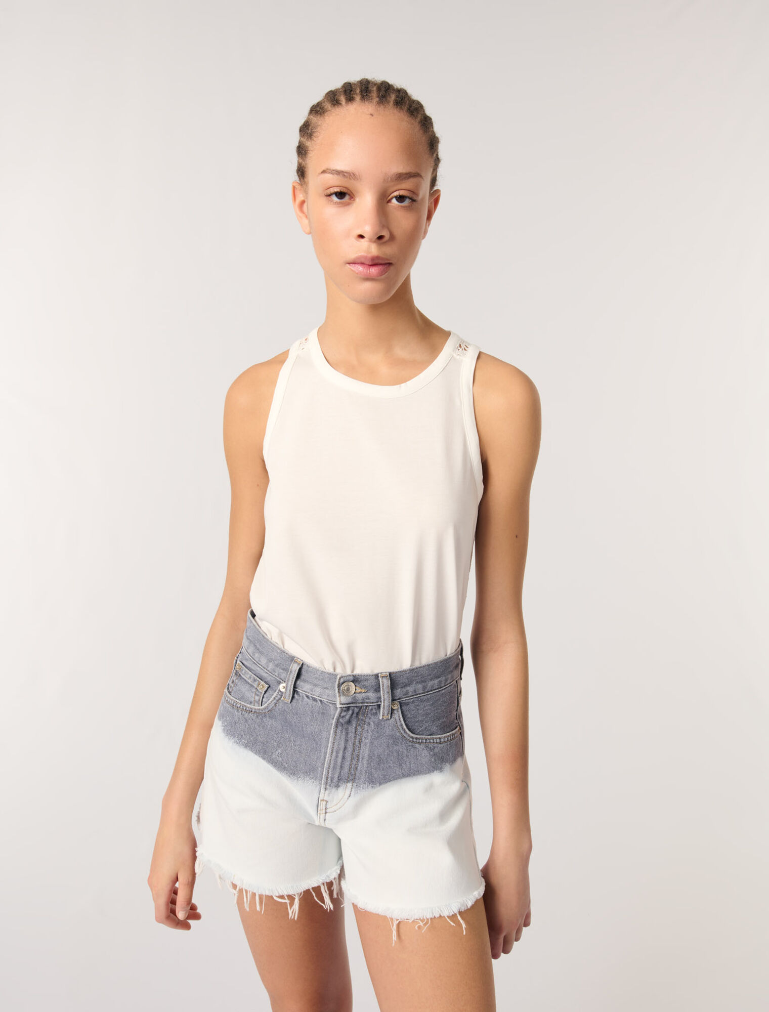 Batik-Shorts aus Denim