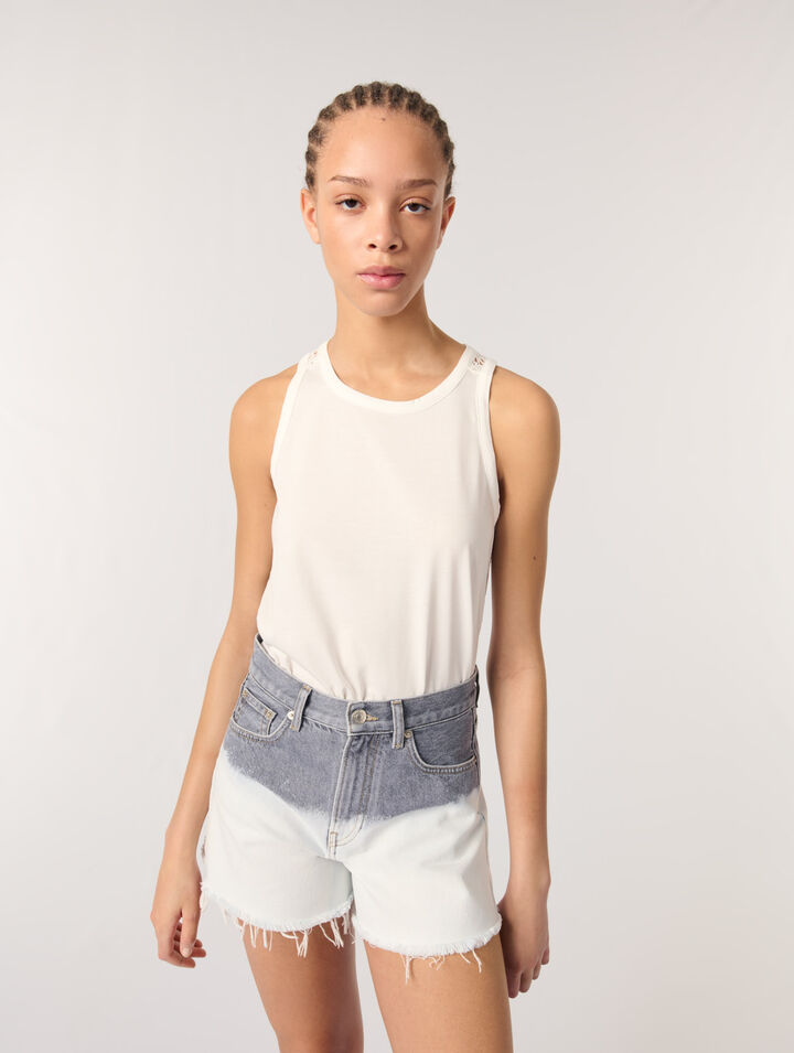Batik-Shorts aus Denim