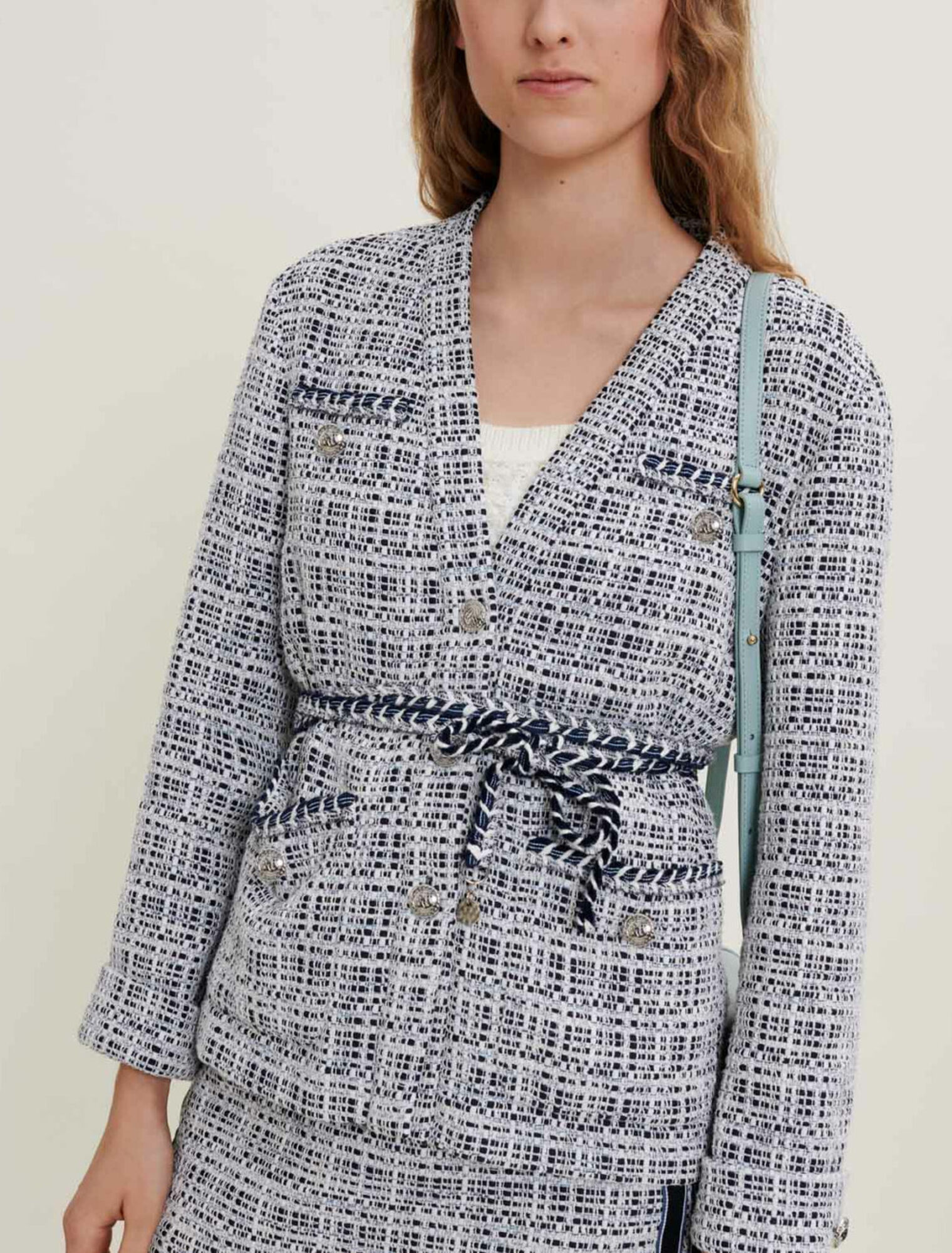 Tweedjacke mit Gürtel