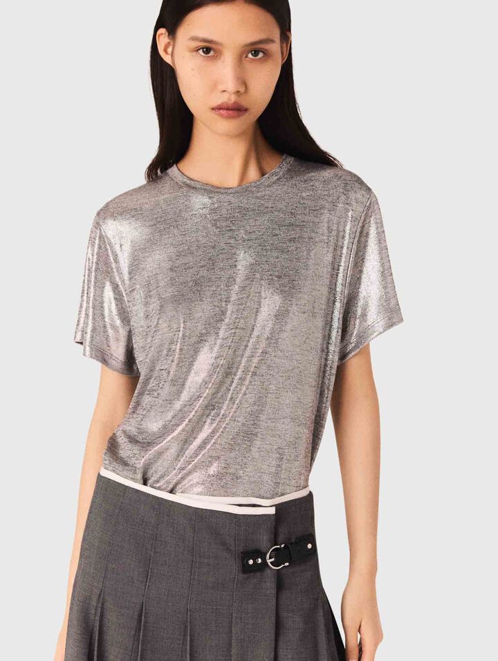 T-Shirt aus Lamé