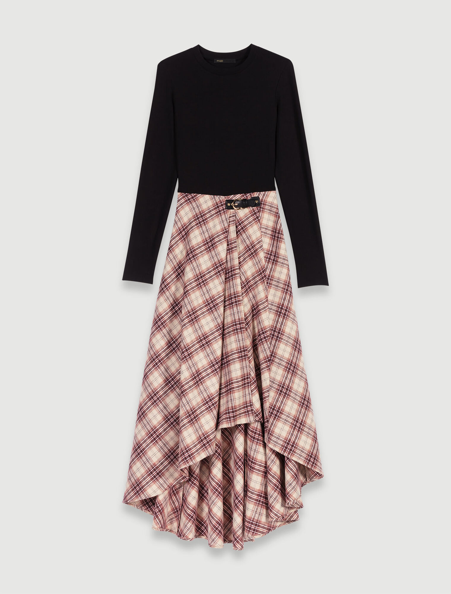 Asymmetrisches Flanellkleid