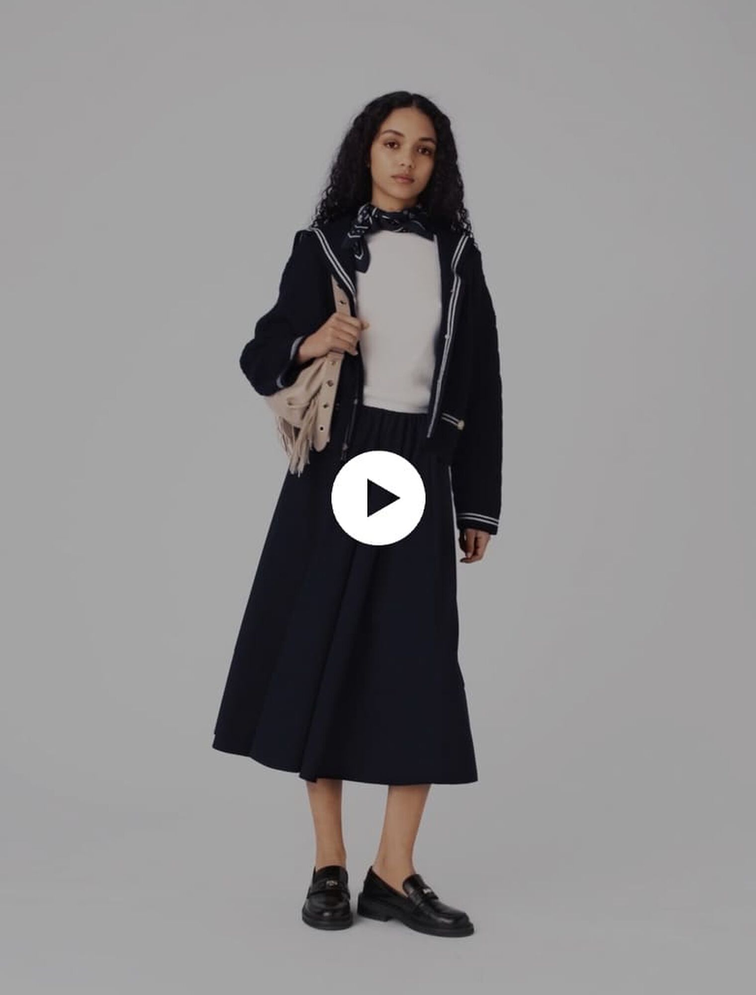 Midilanger Kost&uuml;mrock mit Streifen