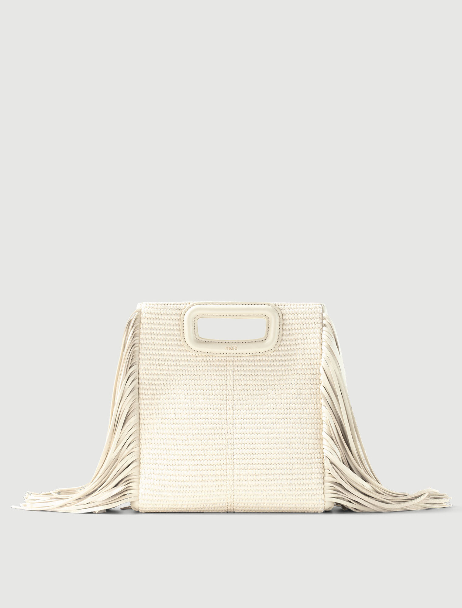 M-Tasche aus Stoff und Bast