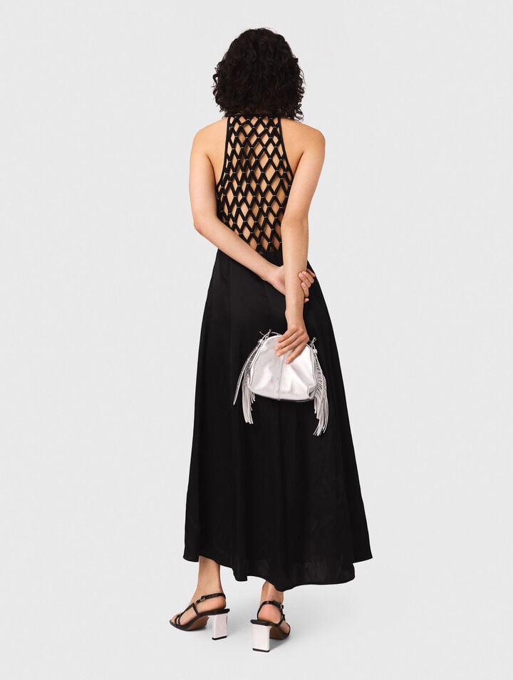 Langes Kleid mit Zopf-Rücken