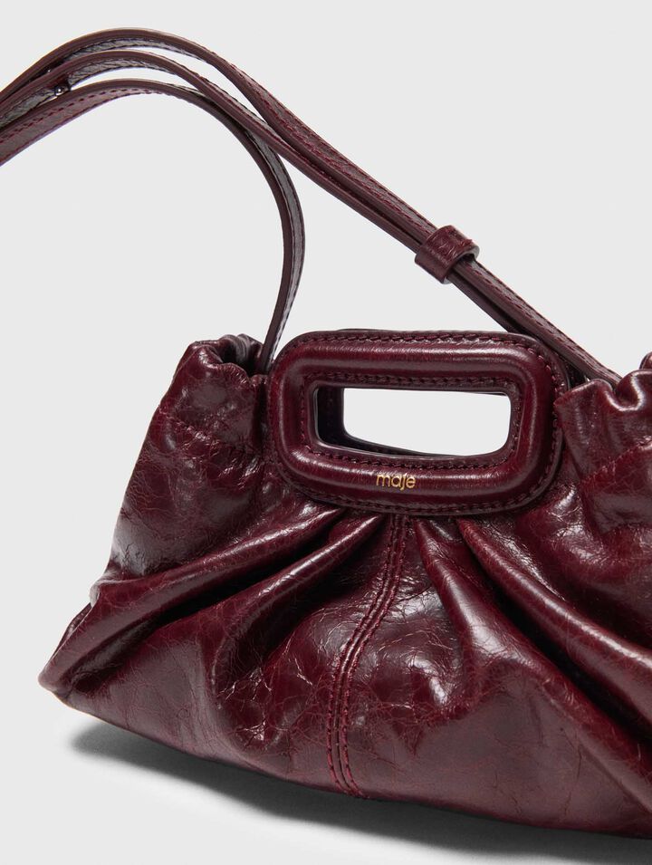 Mini-Clutch aus Craquelé-Leder