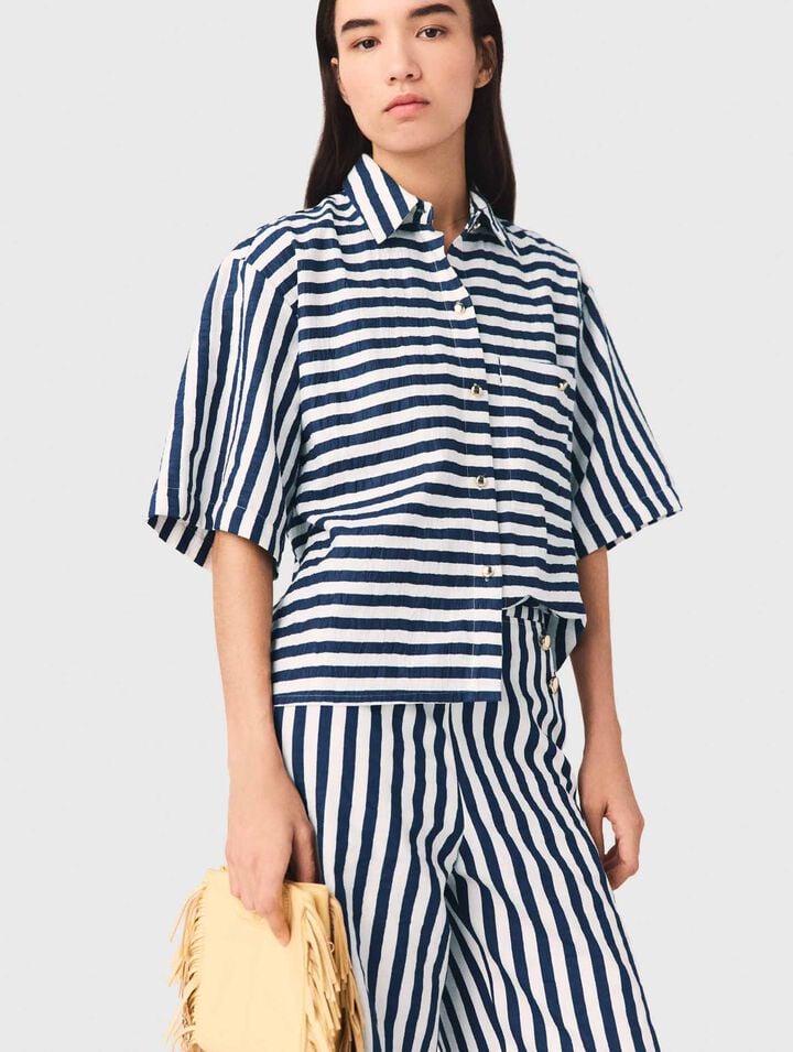 Kurzes Hemd aus Leinenmischung