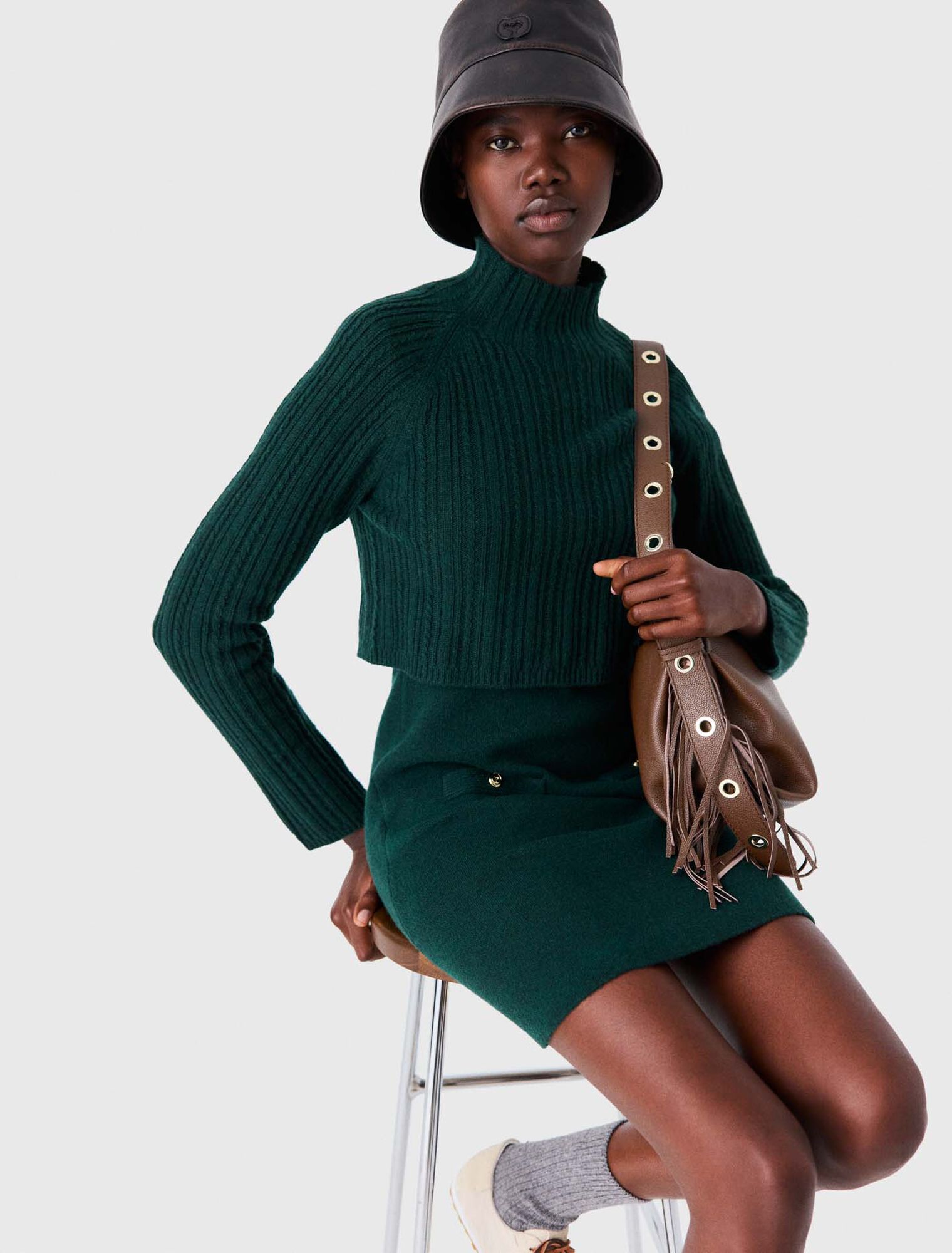 Strickkleid mit abnehmbarem Pulli
