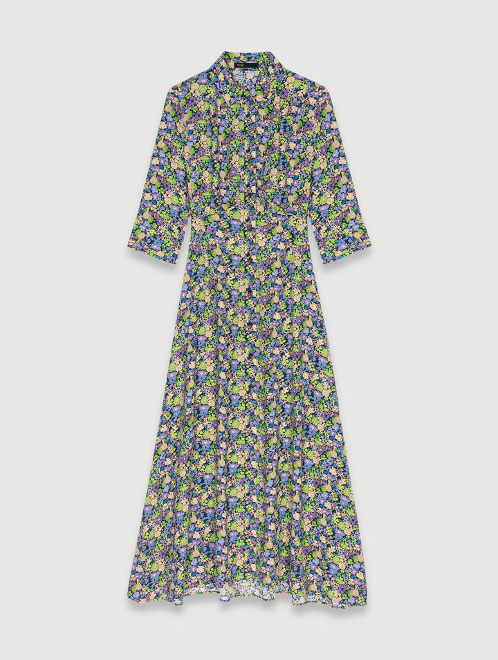Langes Blumenkleid