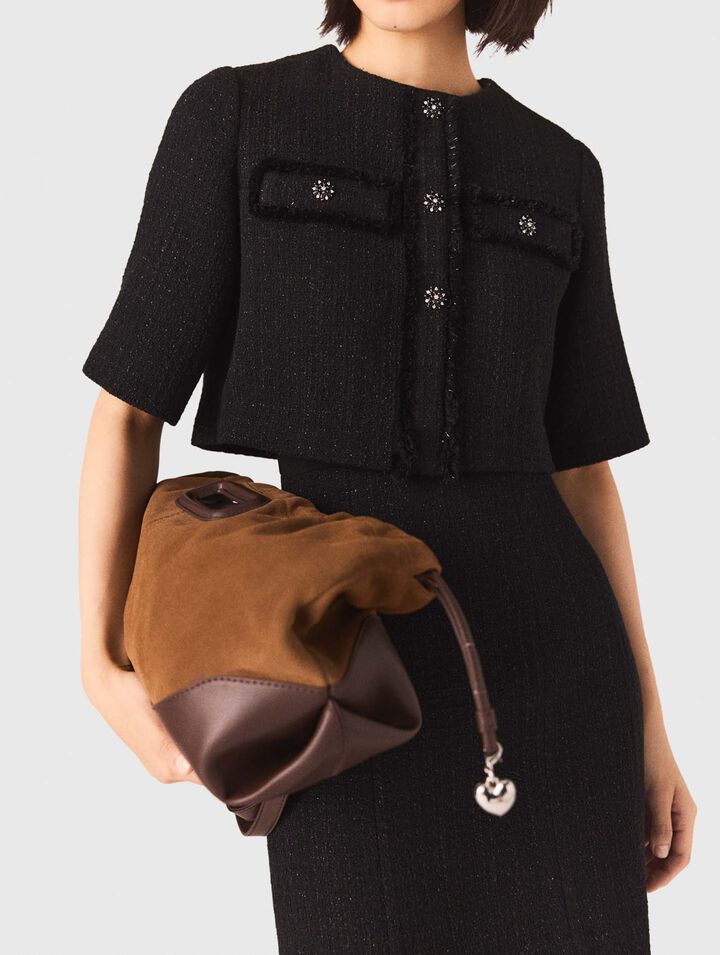 Glänzendes 2-in-1-Tweed-Kleid