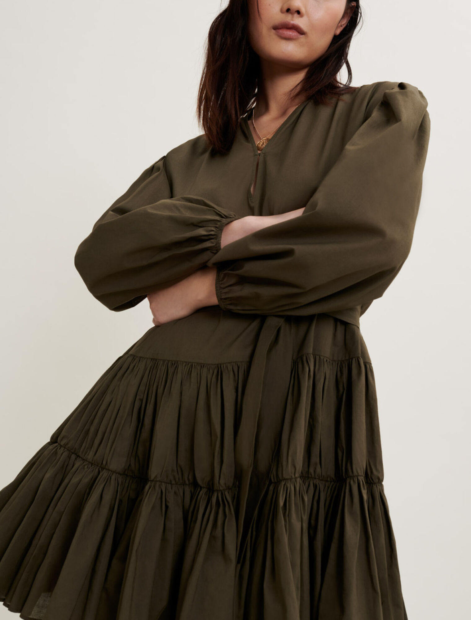 Baumwollkleid mit Gürtel
