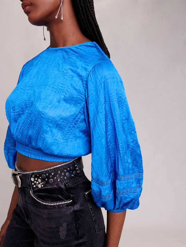 Satin-Bluse
