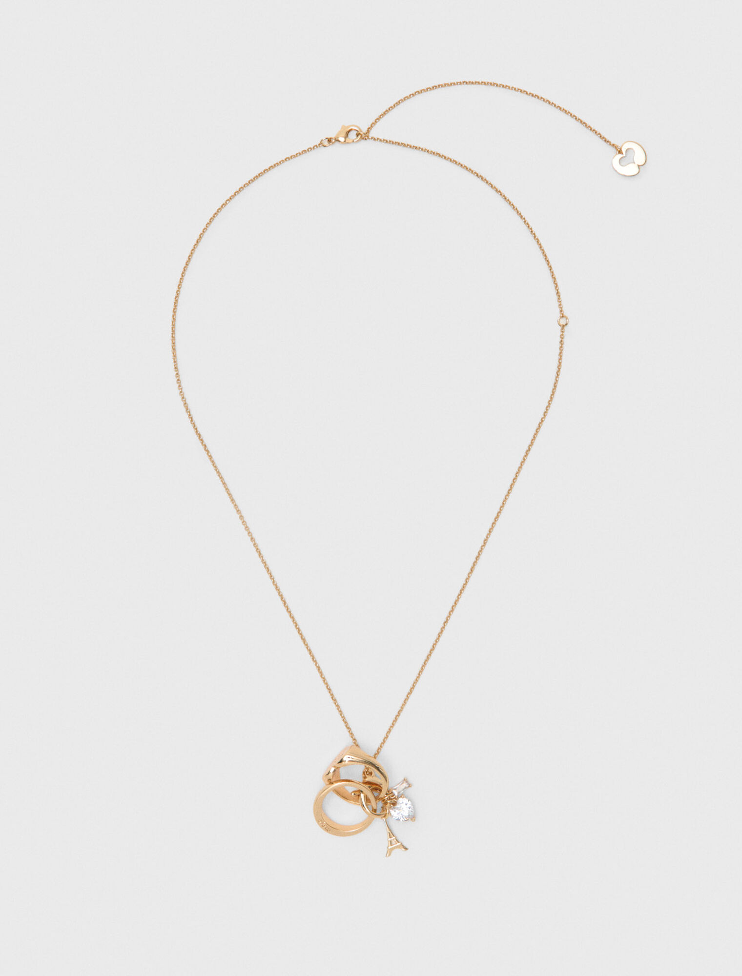 Goldene Halskette mit Ringdetails