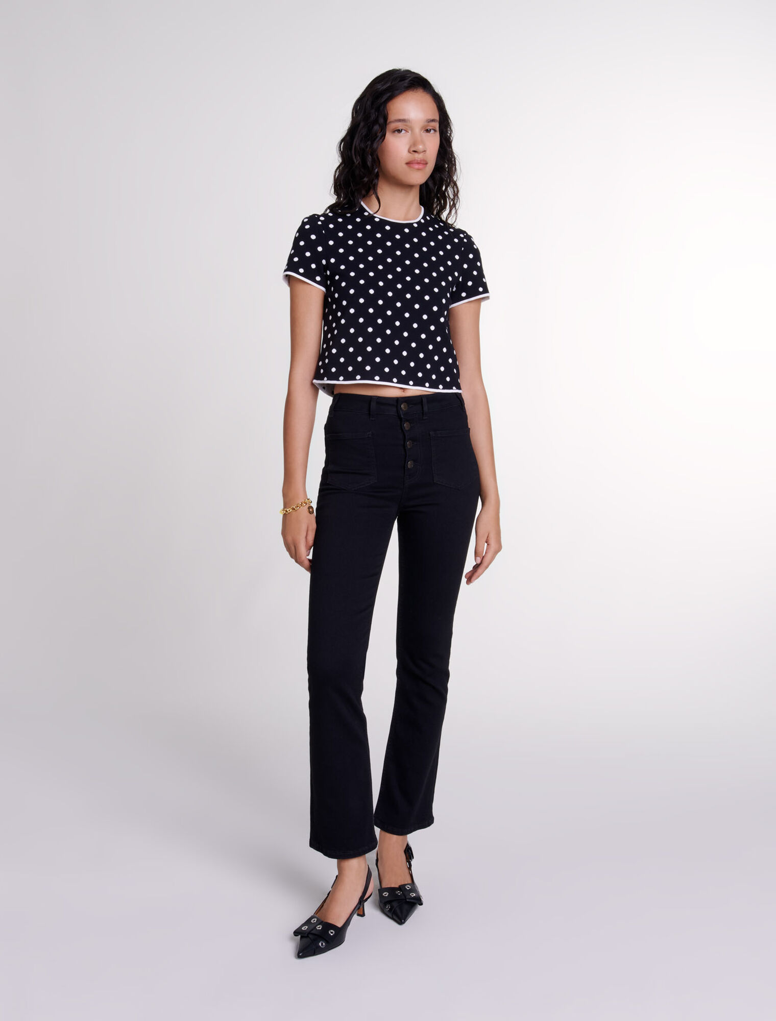 Top aus Jacquard-Strick 
