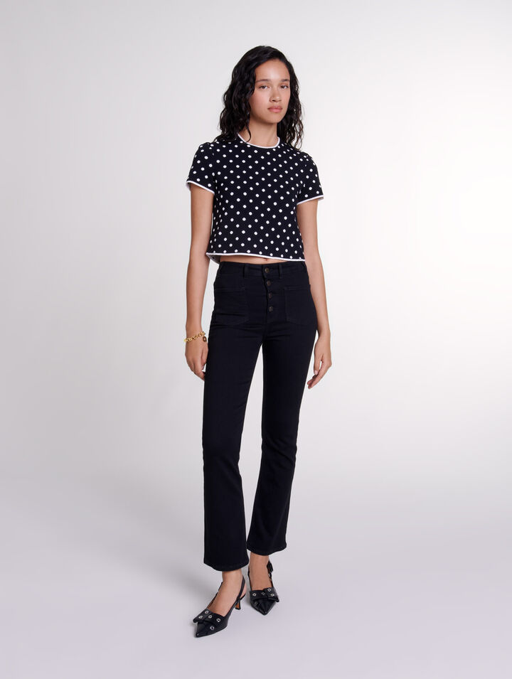 Top aus Jacquard-Strick 