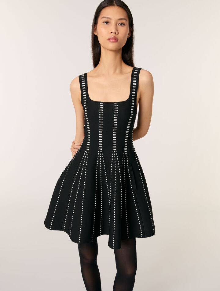 Kurzes Kleid aus Jacquard-Strick
