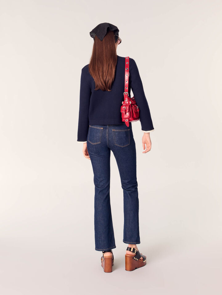 Cardigan aus Wollmischgewebe