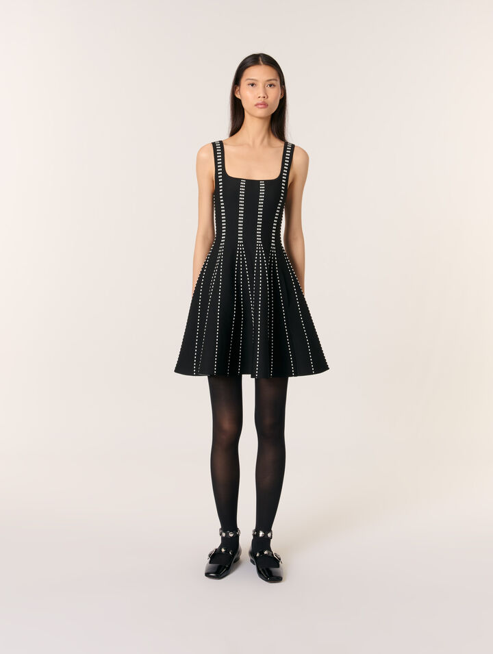 Kurzes Kleid aus Jacquard-Strick