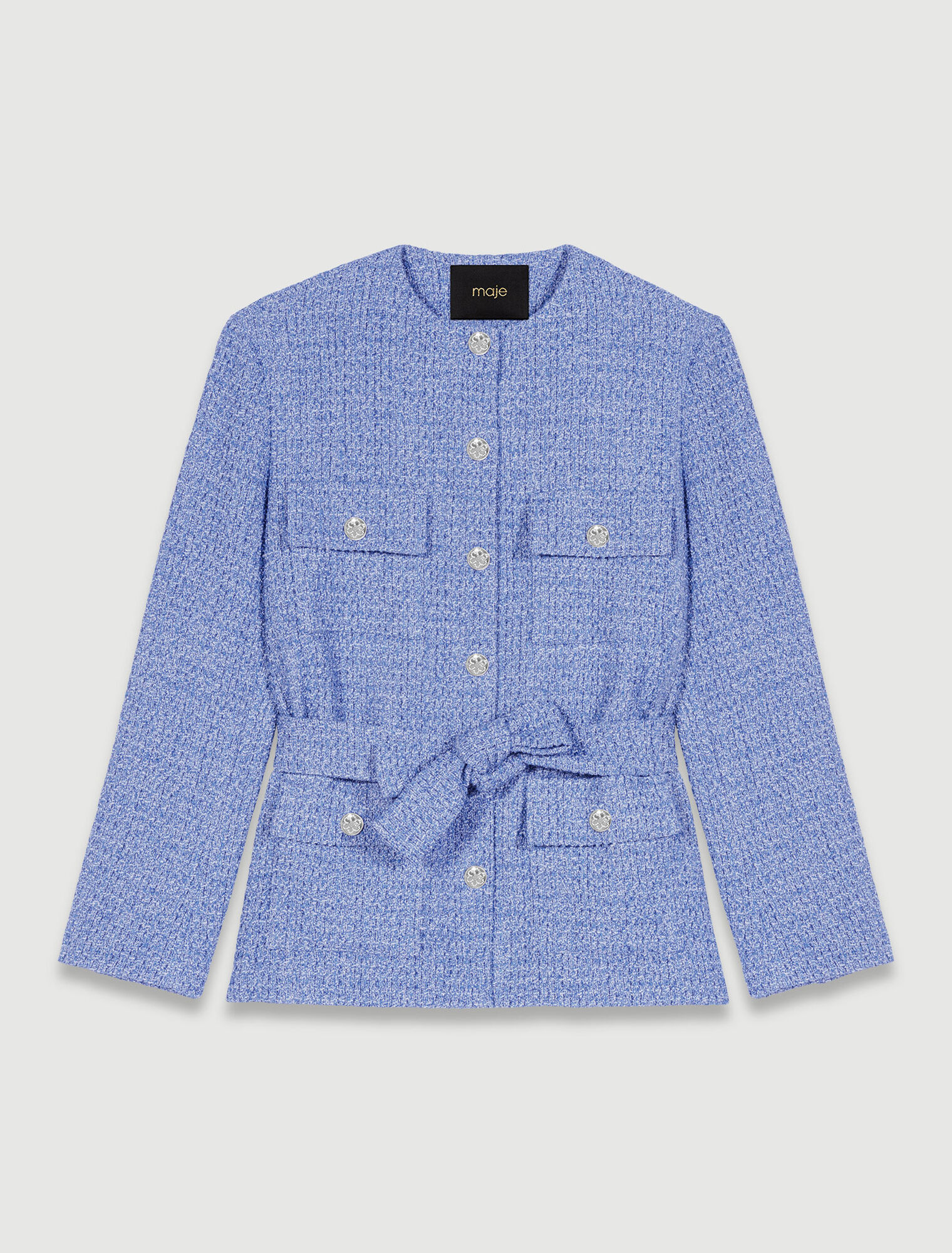 Jacke aus Tweed mit Gürtel