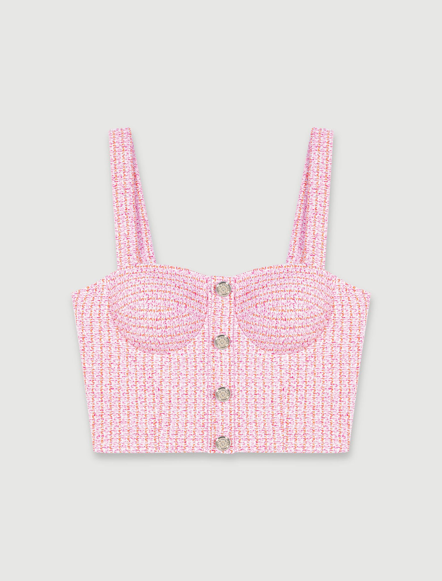 Crop Top aus Tweed