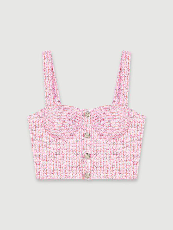 Crop Top aus Tweed