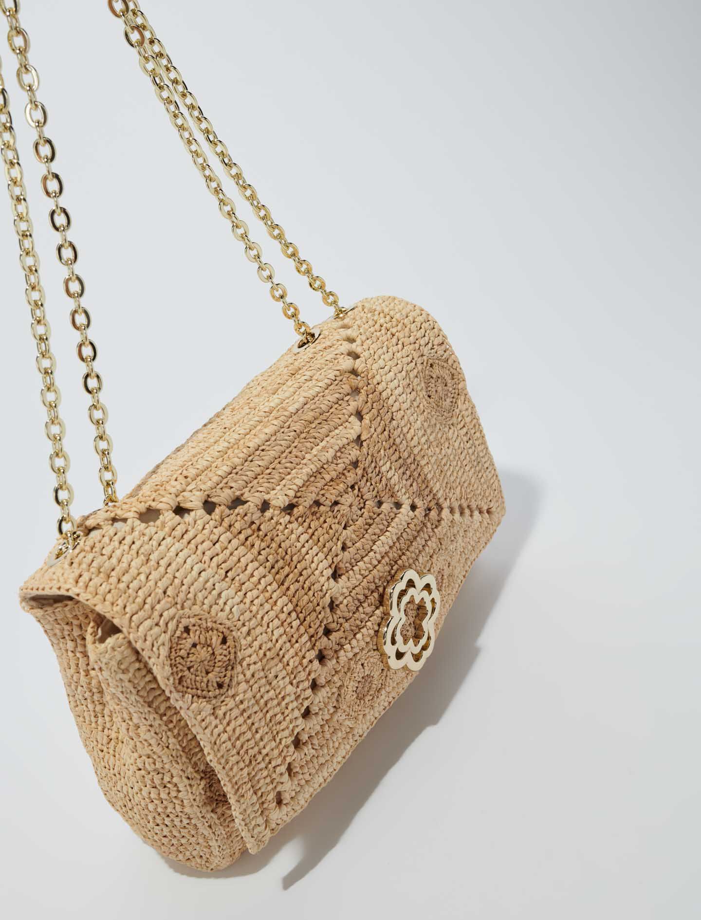 Handgefertigte Clover Basttasche