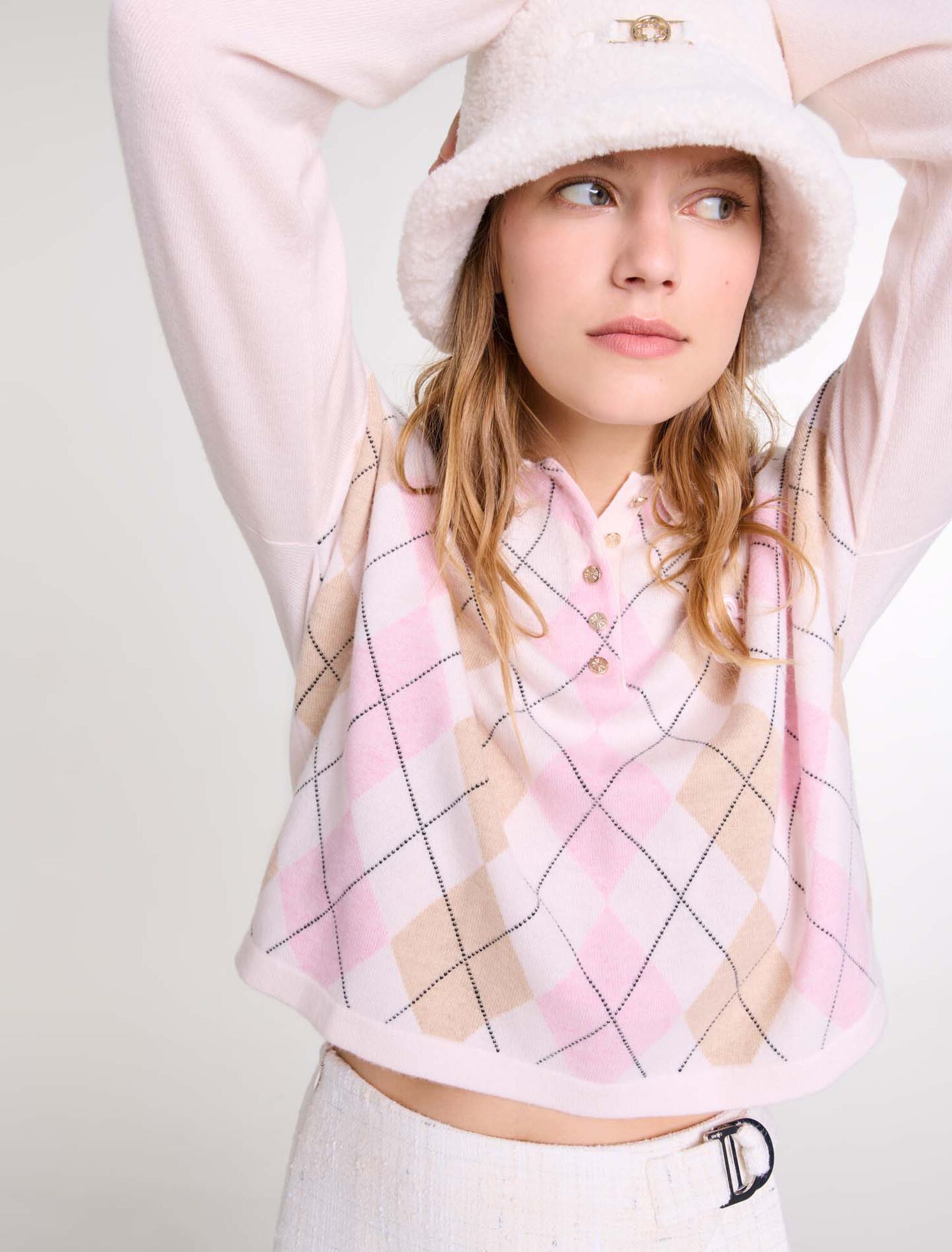 Kurzer Pullover aus Wollgemisch