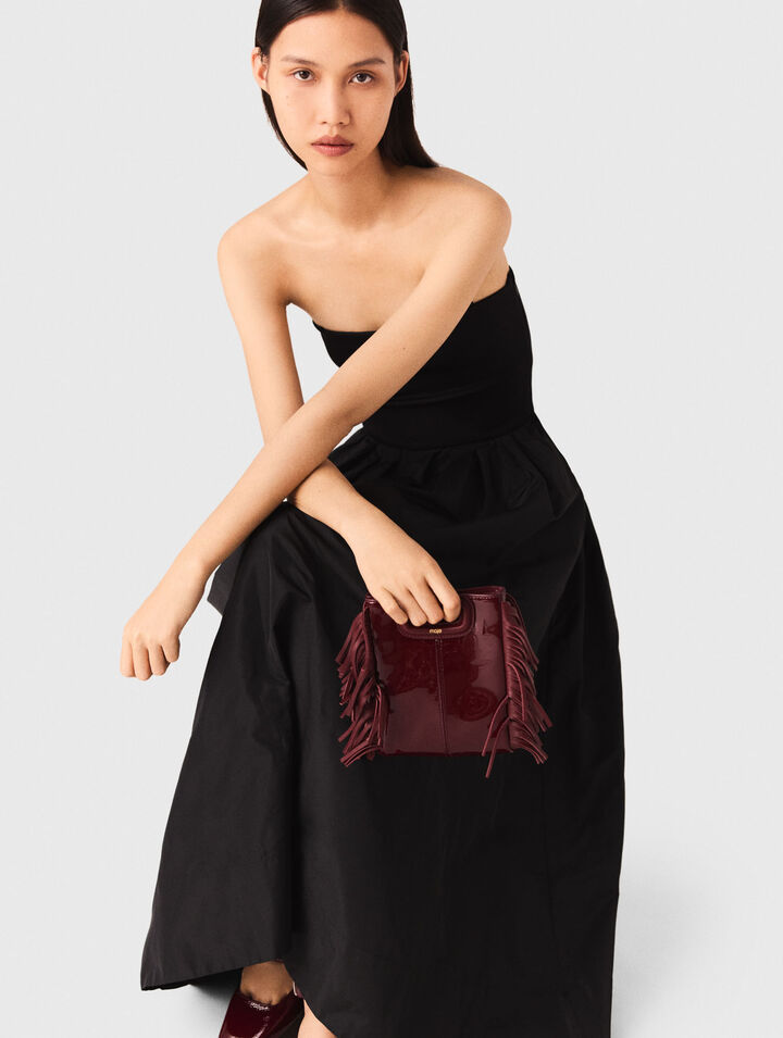 Bustierkleid aus Strick und Taft