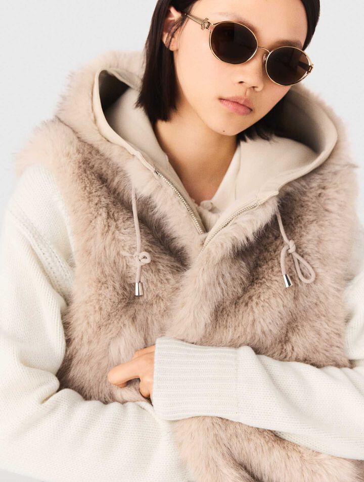 Kurzer Kunstpelzblouson