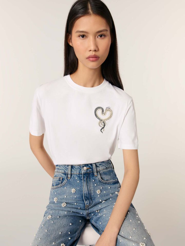T-Shirt mit Stickerei
