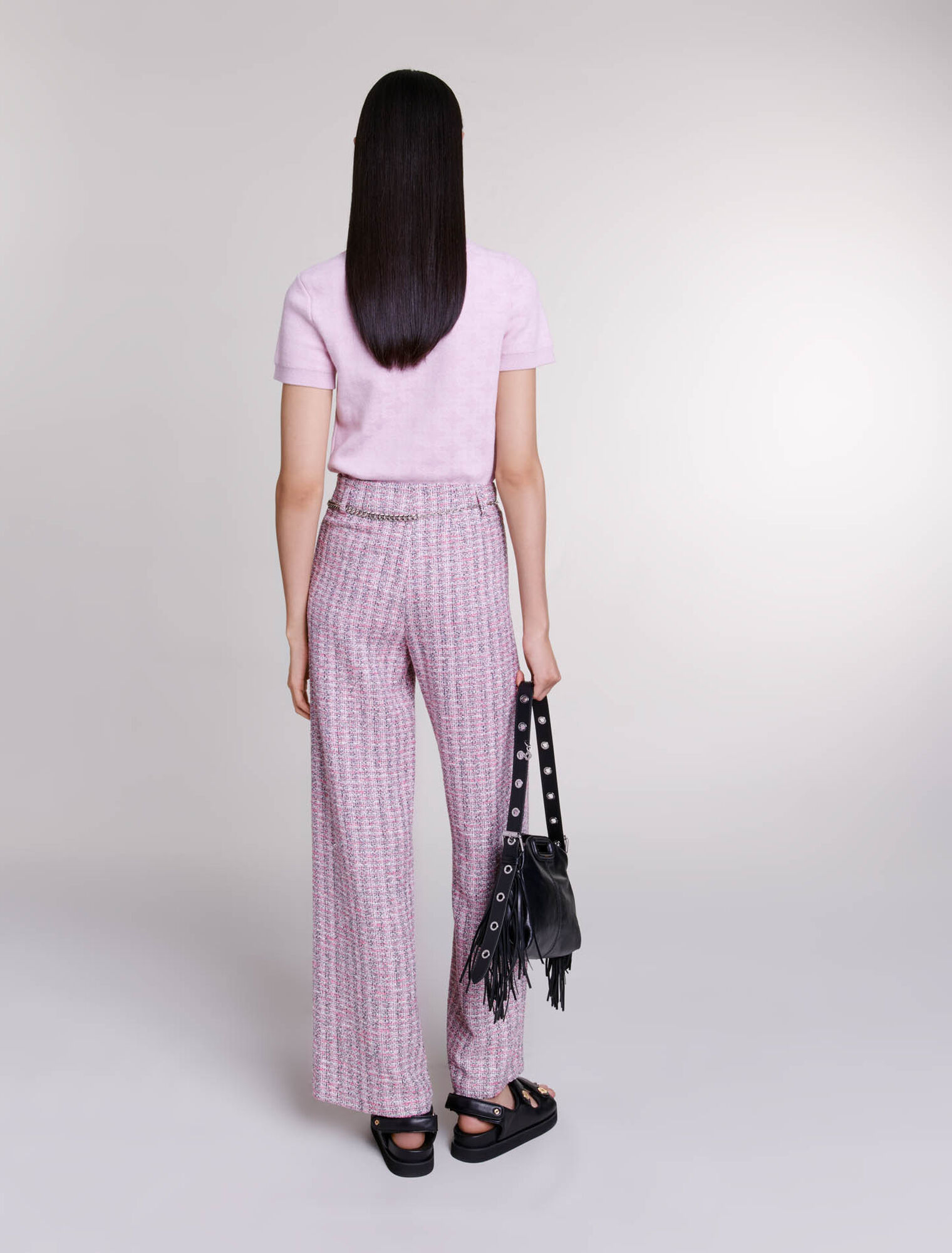 Weite Tweed-Hose