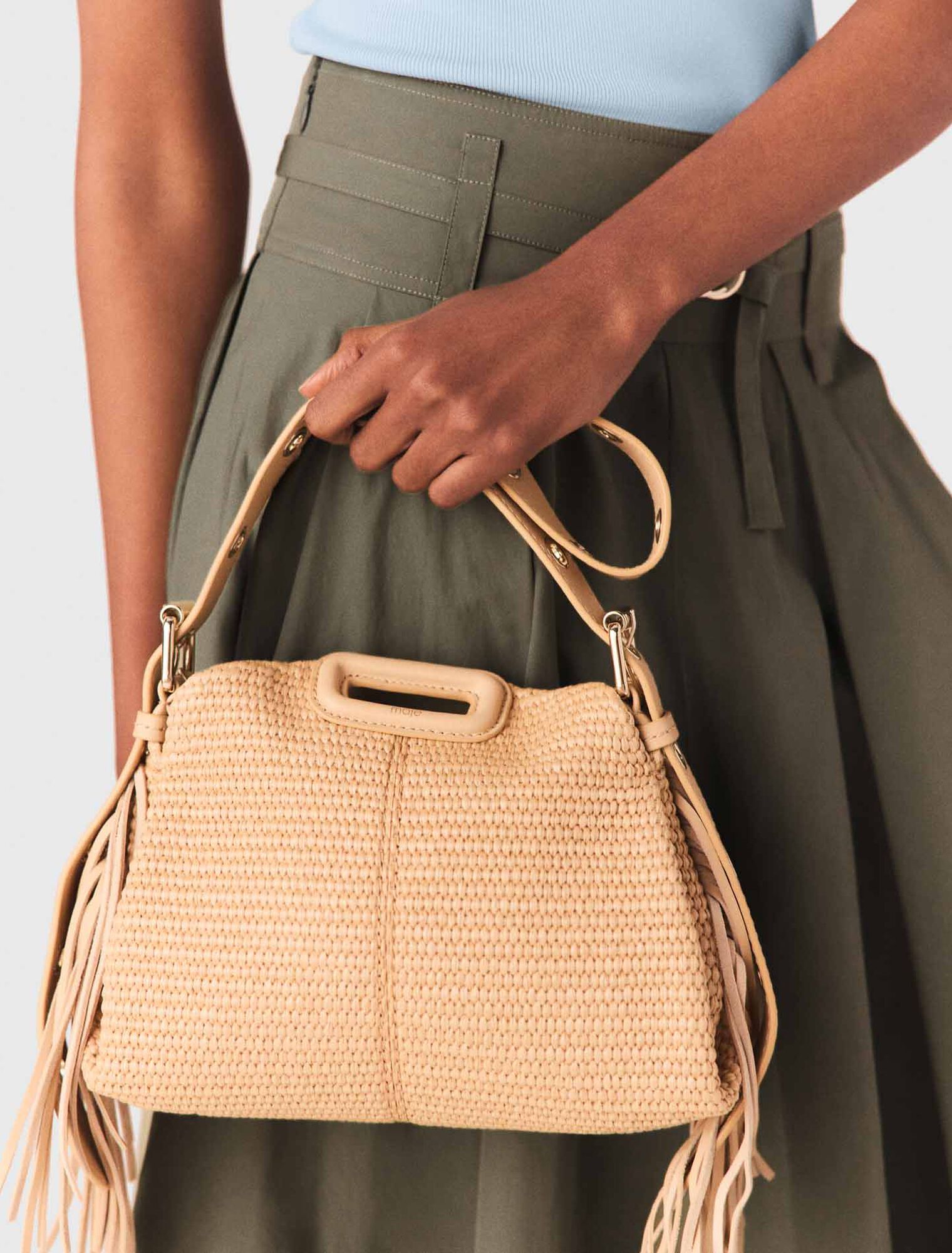 Mini M-Tasche mit Basteffekt