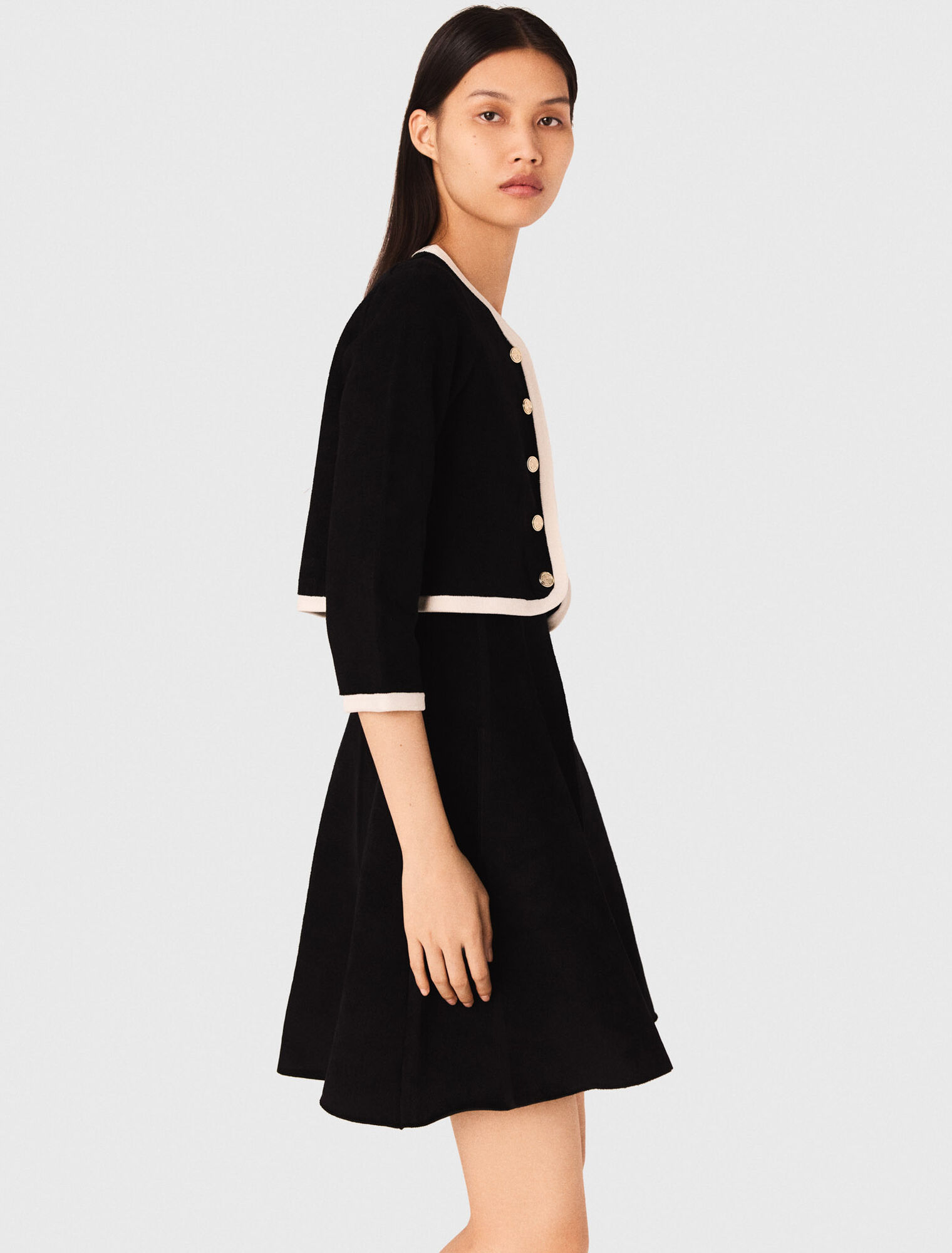 2-in-1-Kleid mit Samt-Effekt