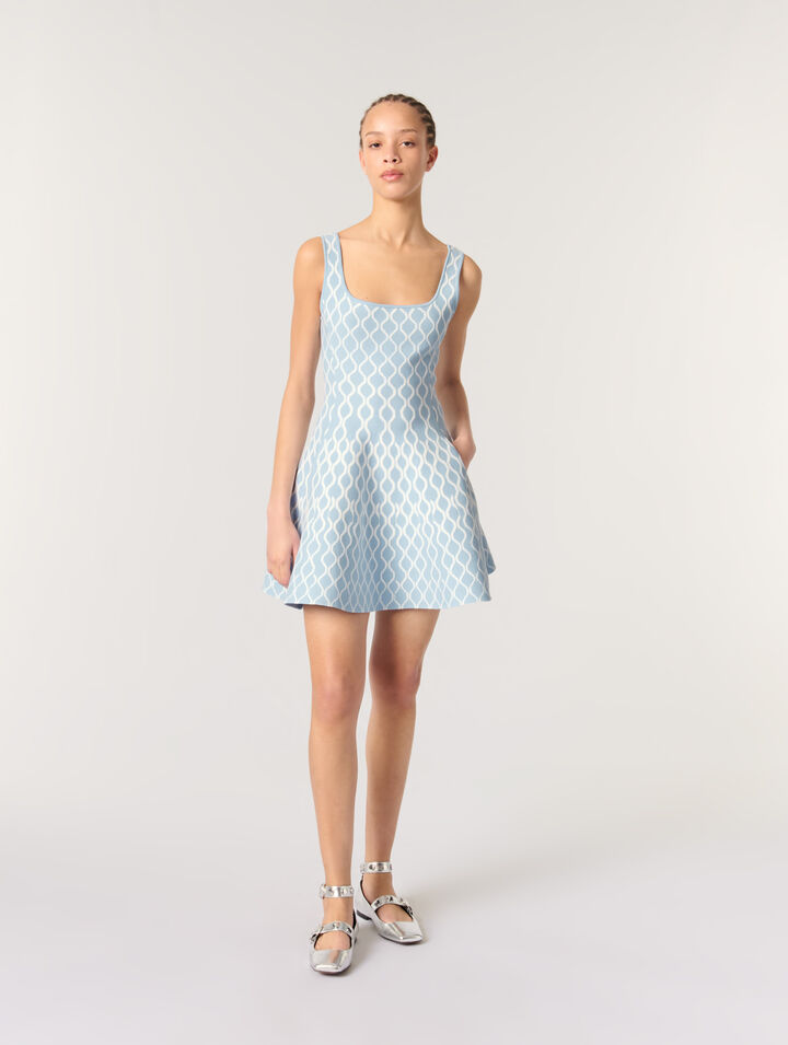Kurzes Kleid aus Jacquard-Strick