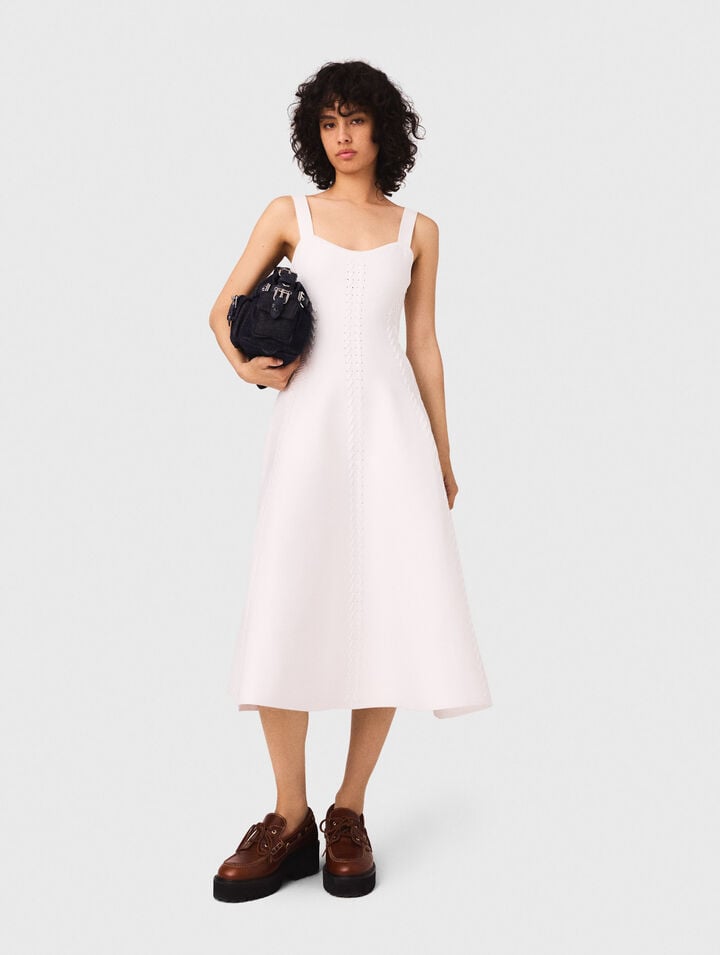 Langes Babydoll-Strickkleid
