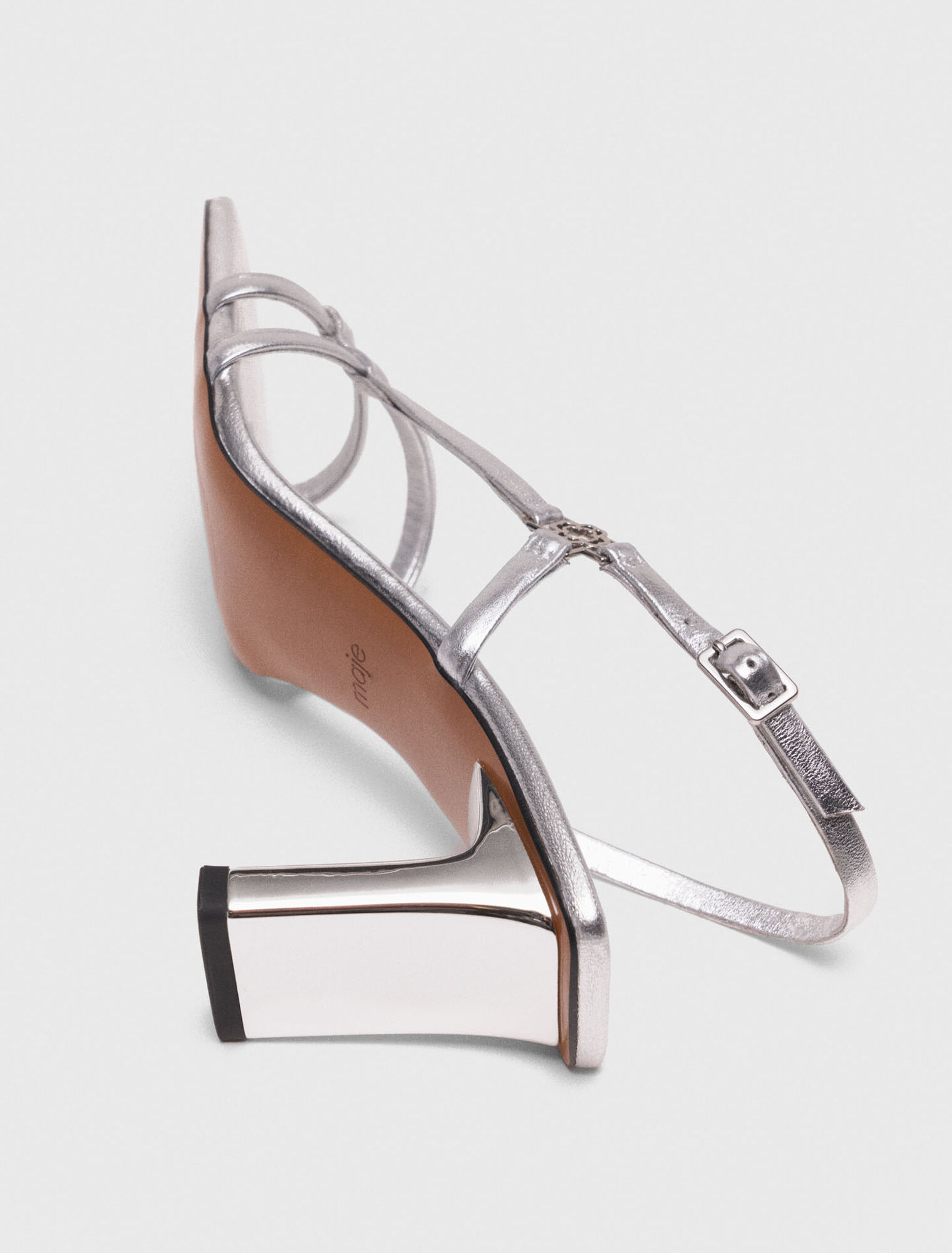 Metallic-Riemchensandale