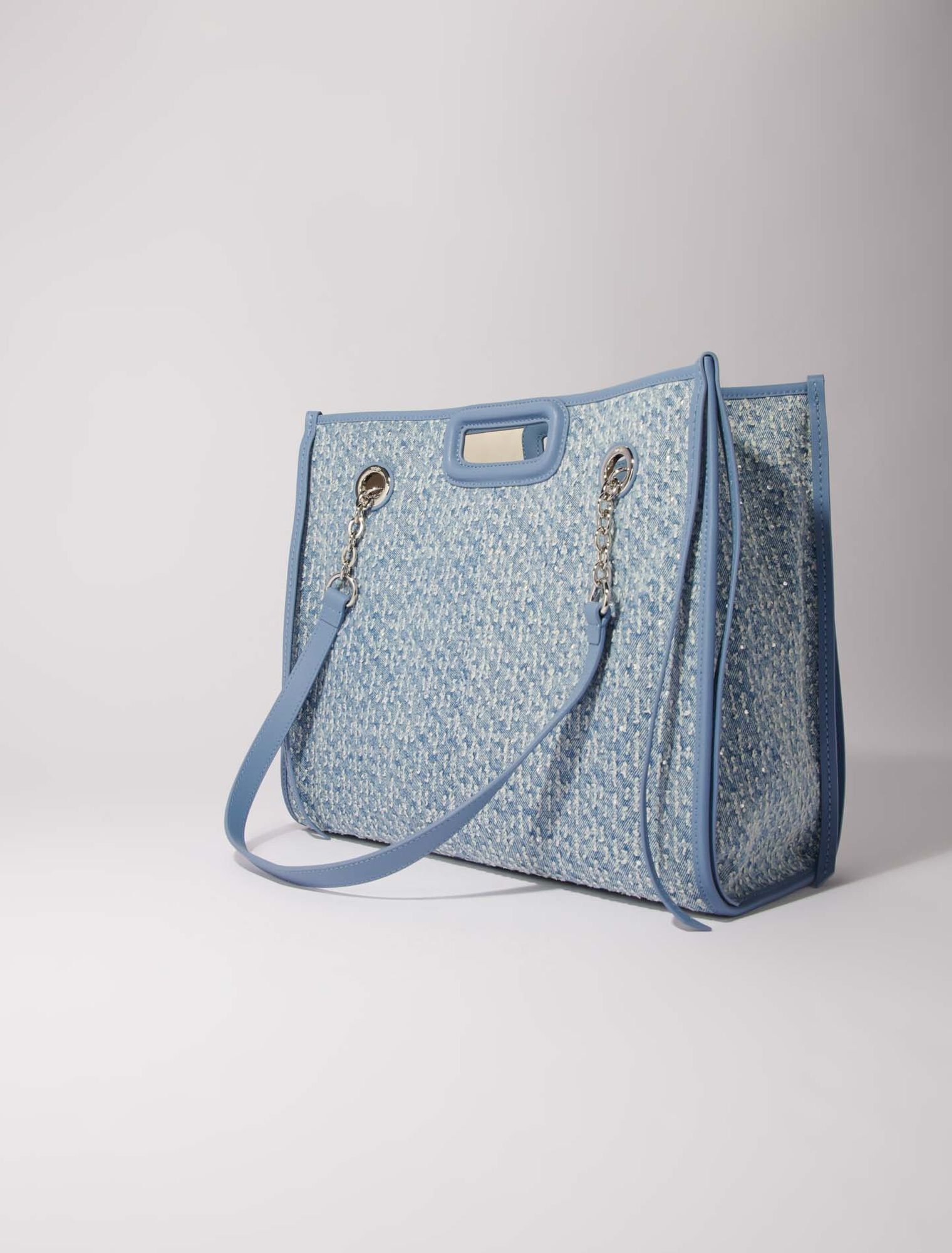 Tragetasche aus Denim und Strass