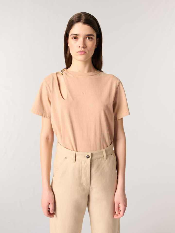 T-Shirt mit Zierschmuck