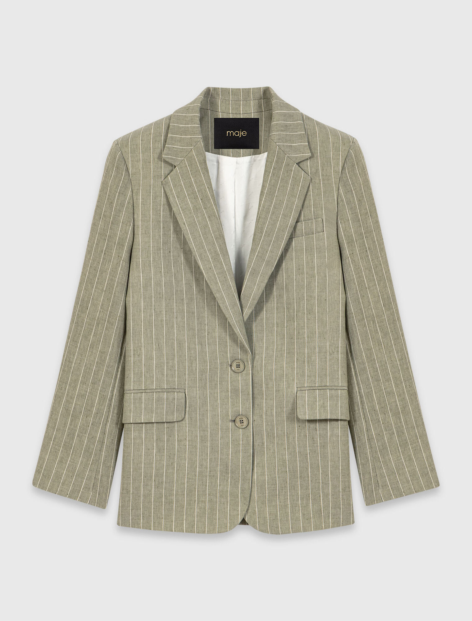 Blazer aus Leinenmischung